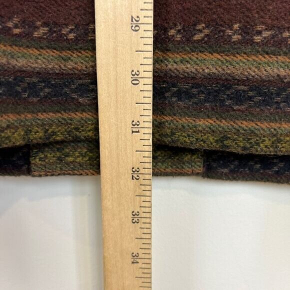 Vintage Marie Claire Women's Large Wool Blend Cardigan Sweater Shacket Fair Isle - Picture 10 of 14